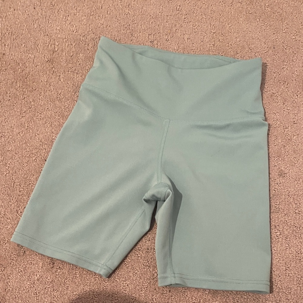 Women's High-Waisted Green Shorts
